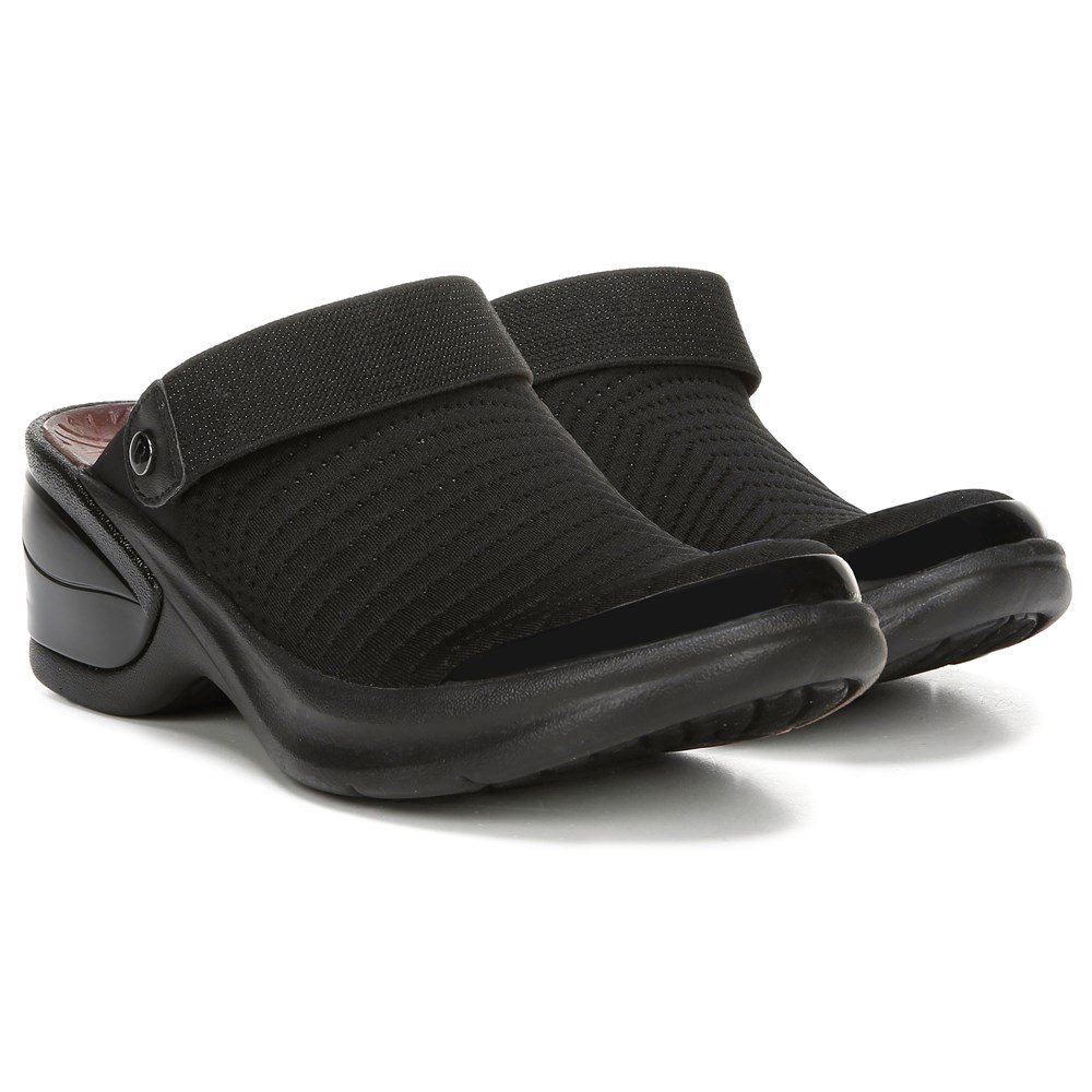 Bzees Kitty Clog - Black Oversized Geo
