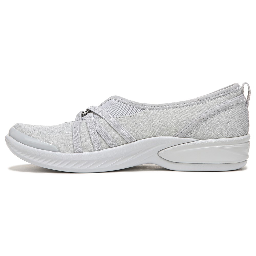 Bzees Niche Slip On - Silver Shimmer Fabric Bzees Niche Slip On - Silver Shimmer Fabric