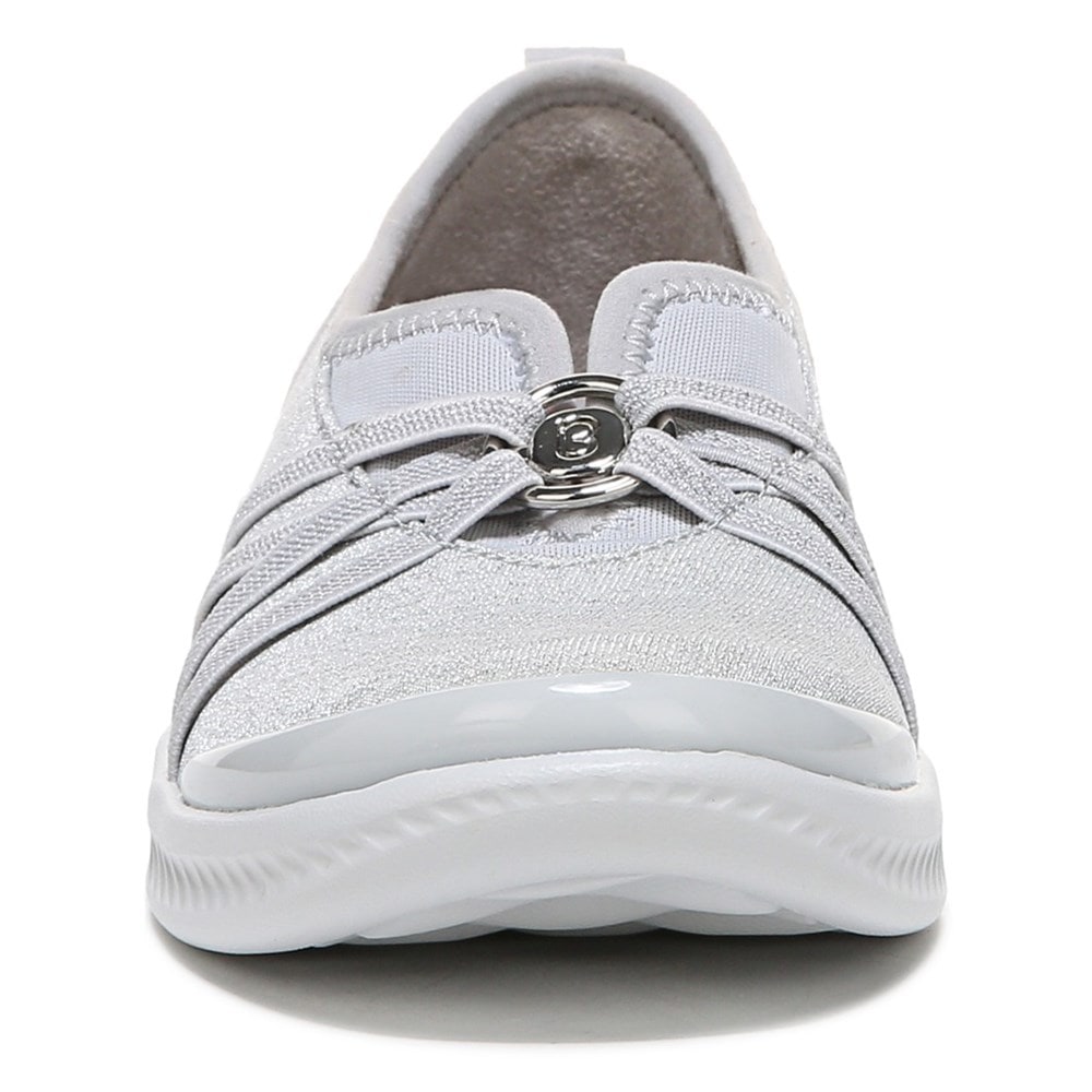 Bzees Niche Slip On - Silver Shimmer Fabric Bzees Niche Slip On - Silver Shimmer Fabric