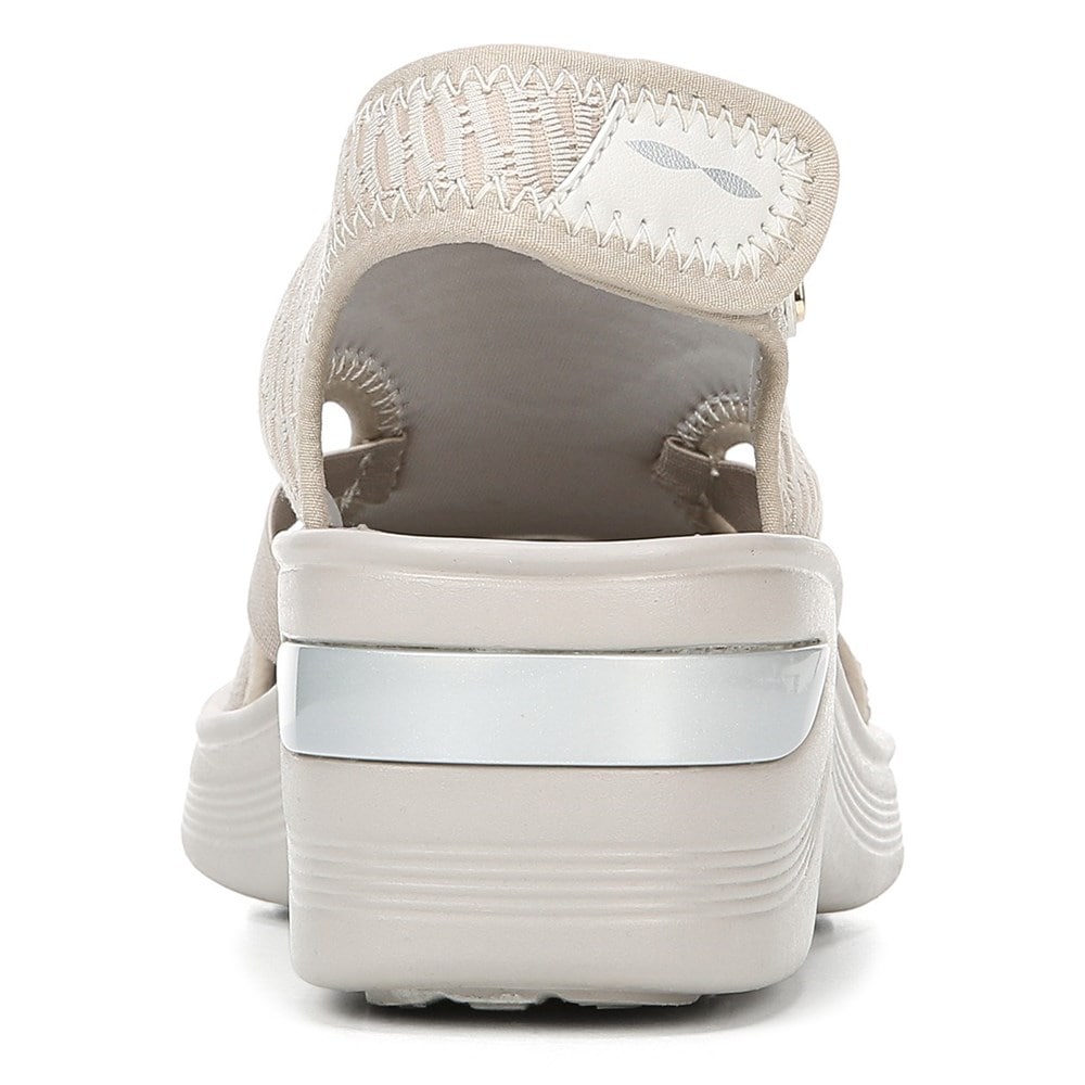 Bzees Dream Wedge Sandal - Beige Sheer Fishnet Bzees Dream Wedge Sandal - Beige Sheer Fishnet