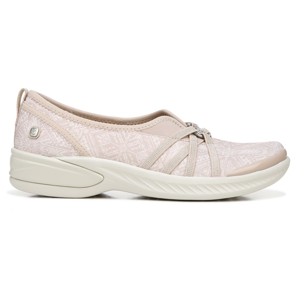Bzees Niche Slip On - Beige Batik Fabric Bzees Niche Slip On - Beige Batik Fabric