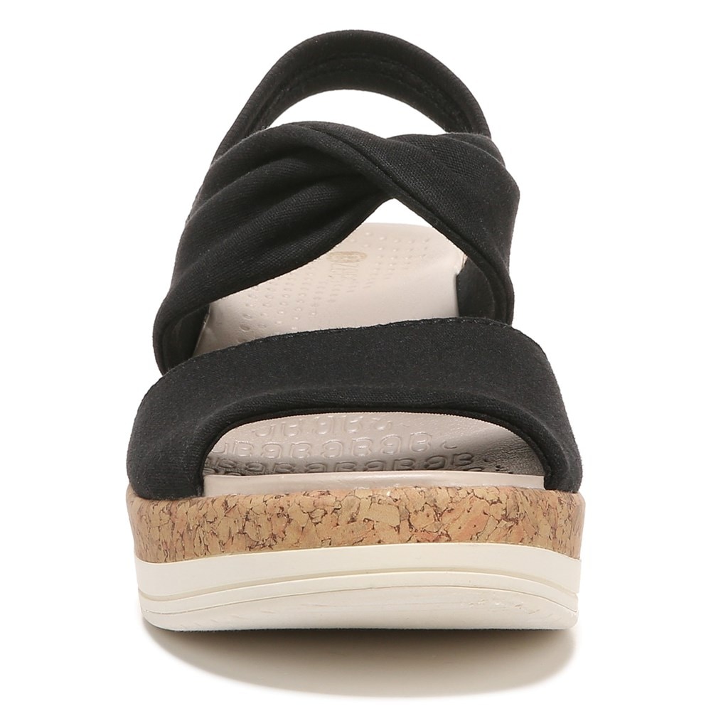 Bzees Remix It Slingback Wedge Sandal - Black Fabric Bzees Remix It Slingback Wedge Sandal - Black Fabric