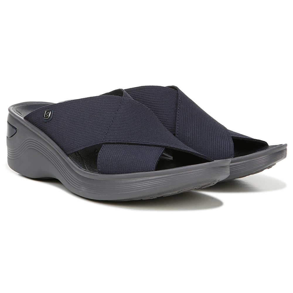 Bzees Desire Wedge Sandal - Navy Fabric
