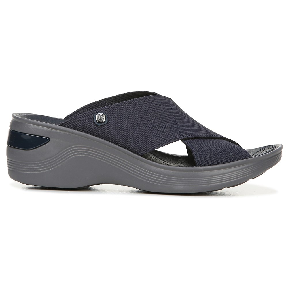 Bzees Desire Wedge Sandal - Navy Fabric