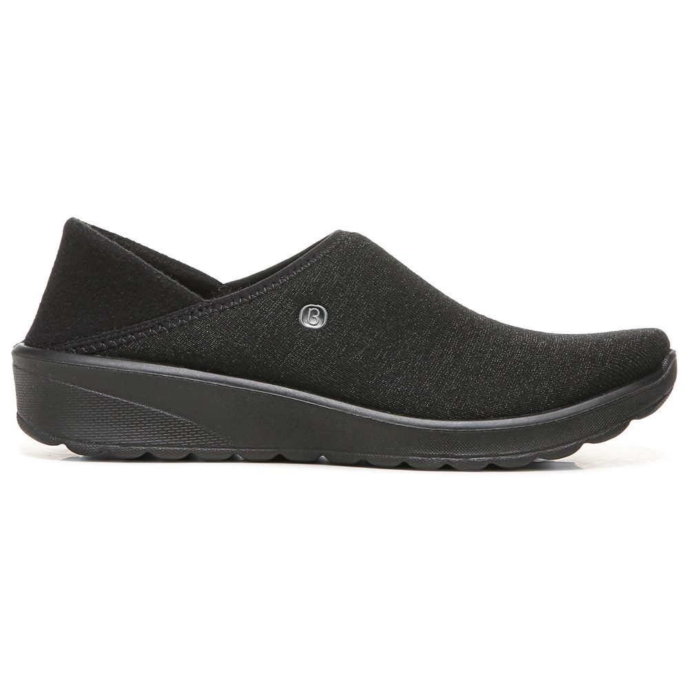 Bzees Getaway Mule Sneaker - Black Shimmer Fabric Bzees Getaway Mule Sneaker - Black Shimmer Fabric