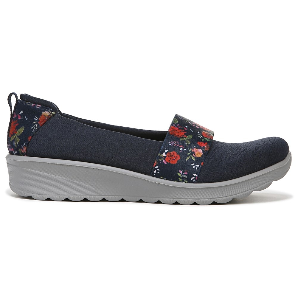 Bzees Gracie Slip On Loafer - Navy Floral Fabric Bzees Gracie Slip On Loafer - Navy Floral Fabric