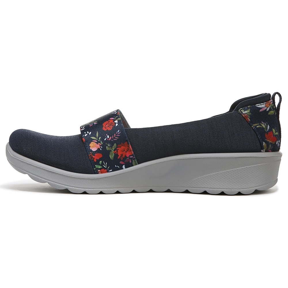 Bzees Gracie Slip On Loafer - Navy Floral Fabric Bzees Gracie Slip On Loafer - Navy Floral Fabric