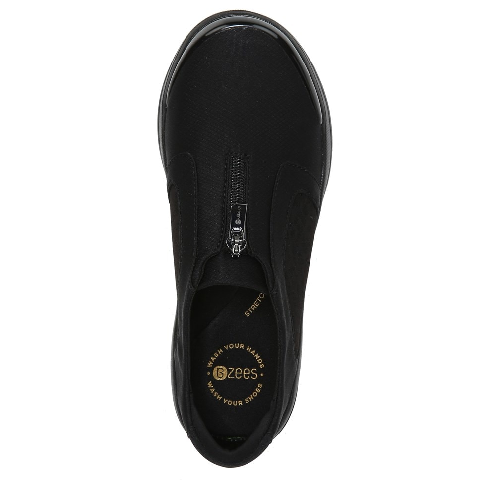 Bzees Florence Slip On Sneaker - Black Leopard Print Bzees Florence Slip On Sneaker - Black Leopard Print