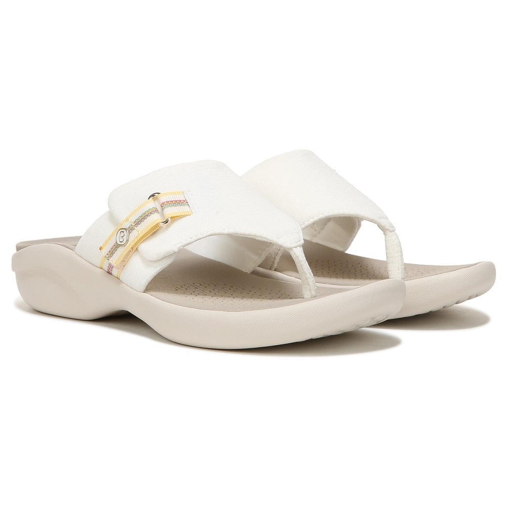 Bzees Camp Out Wedge Sandal - White Fabric