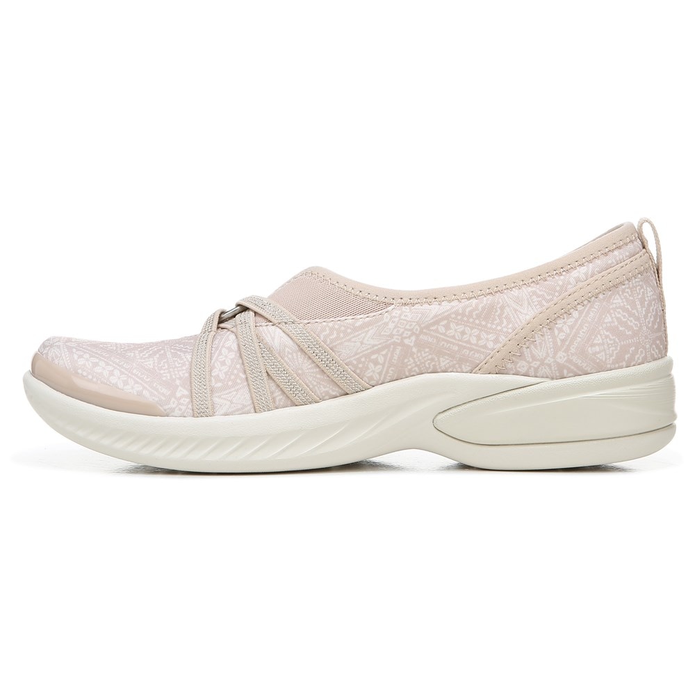 Bzees Niche Slip On - Beige Batik Fabric Bzees Niche Slip On - Beige Batik Fabric